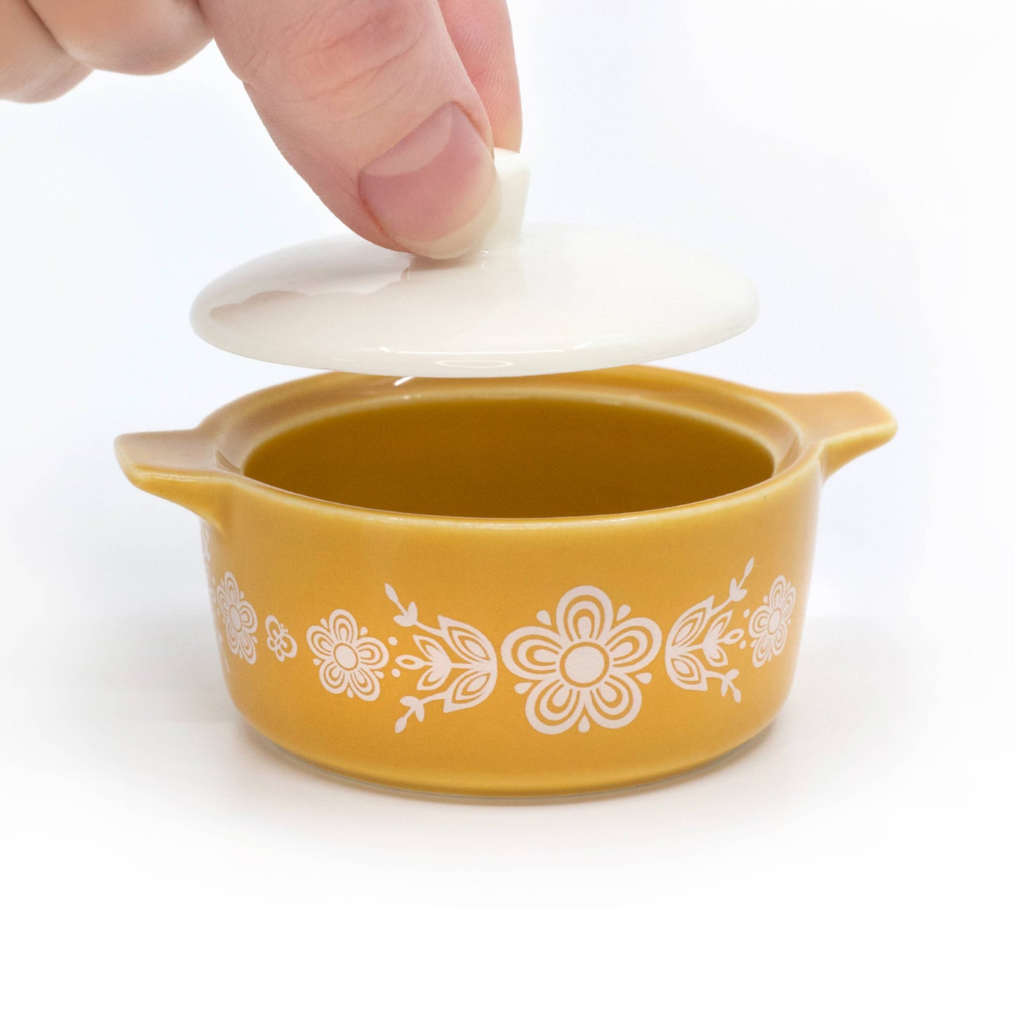 Butterfly Gold | Pyrex Inspired | Ceramic Trinket Box