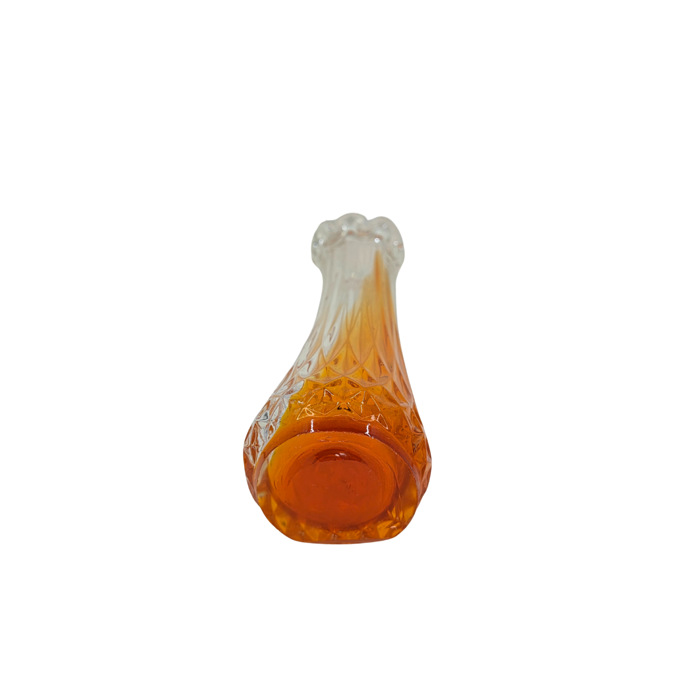Vintage | Textured Orange Glass Finger Vase