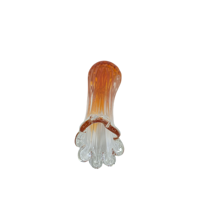 Vintage | Textured Orange Glass Finger Vase - FAWNE