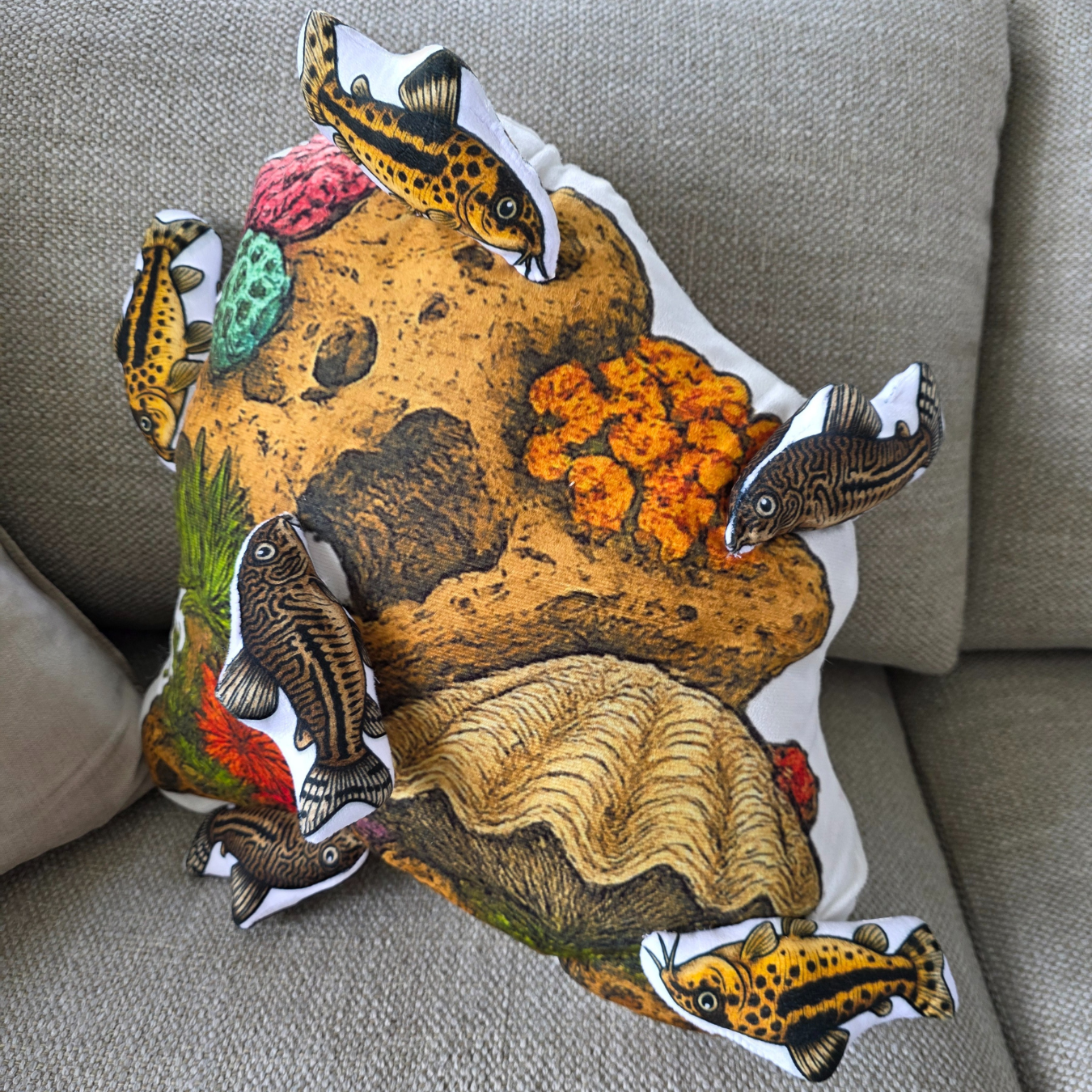 Corydora Catfish-Shaped Cushion | FAWNE Limited Edition