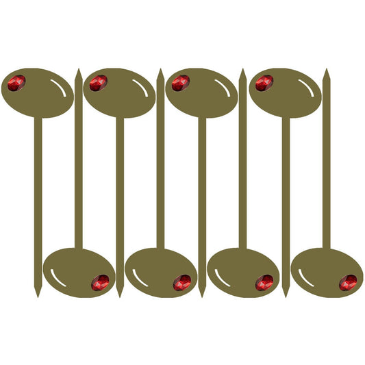 Martini and Olive Acrylic Swizzle Sticks | Set of 8