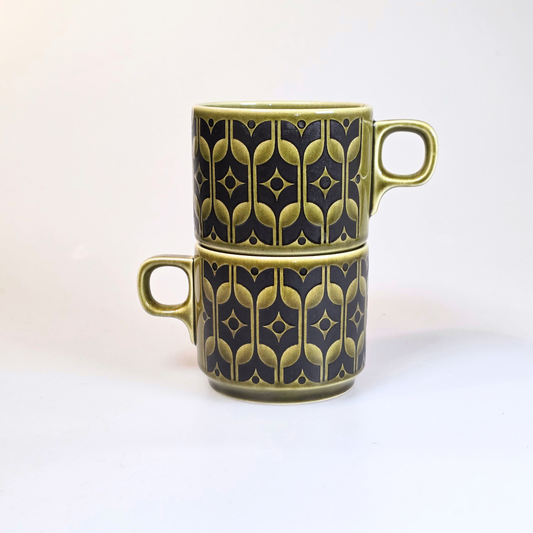 Vintage Hornsea | Heirloom Set of 2 Mugs - Lakeland Green