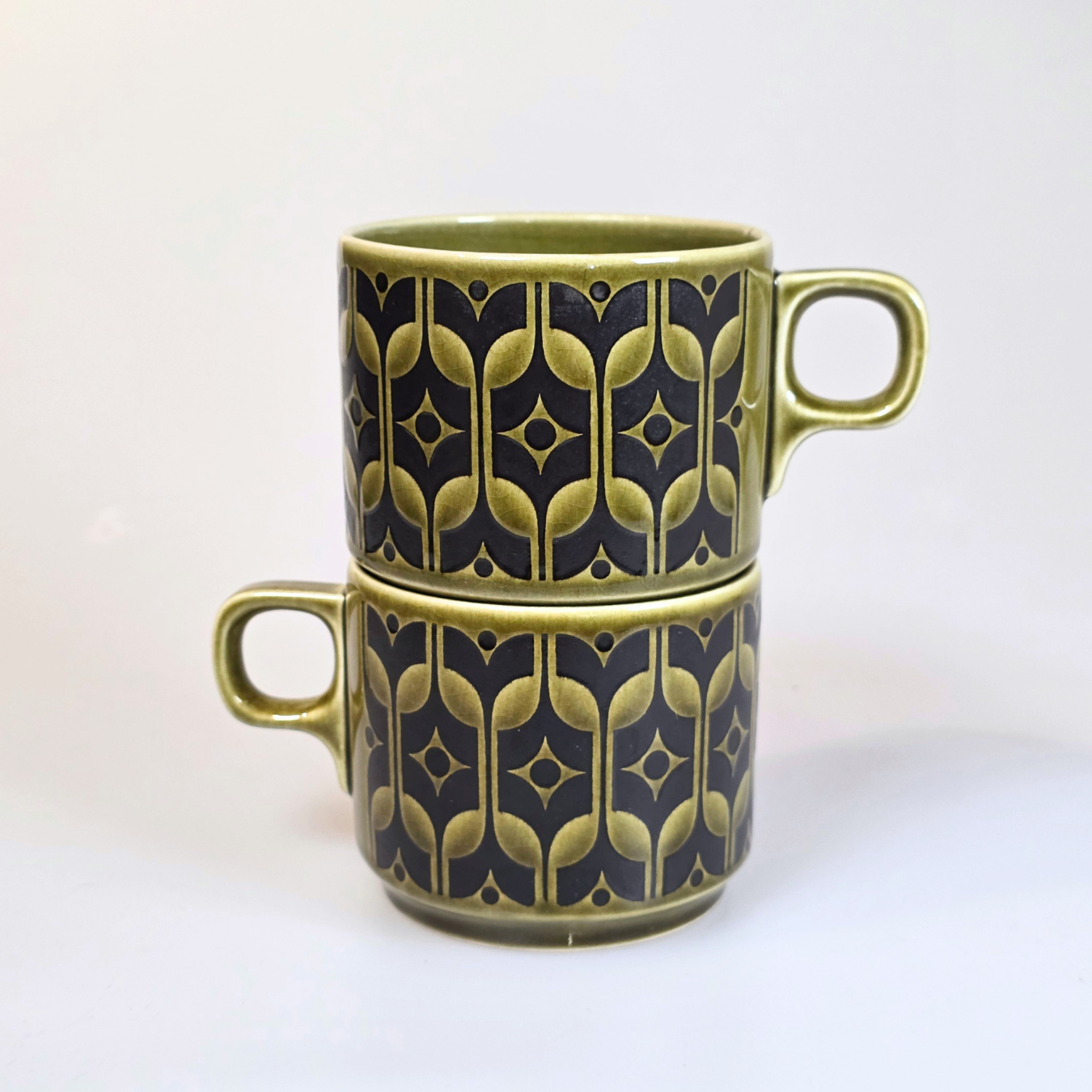 Vintage Hornsea | Heirloom Set of 2 Mugs - Lakeland Green