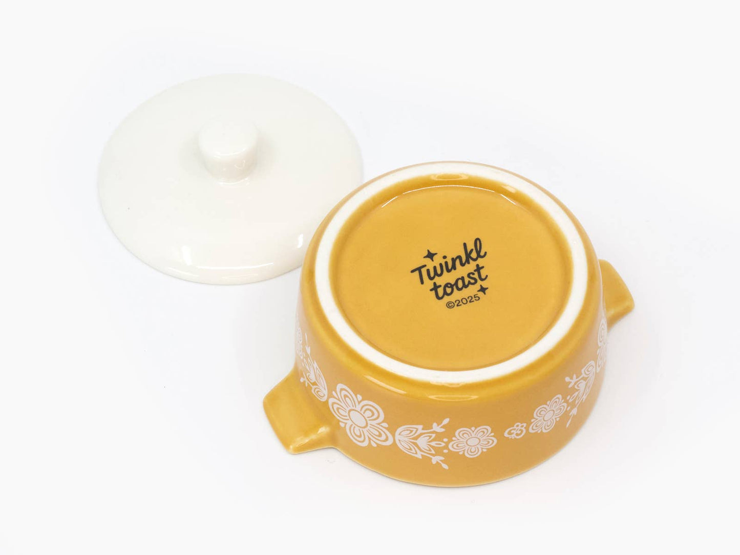 Butterfly Gold | Pyrex Inspired | Ceramic Trinket Box