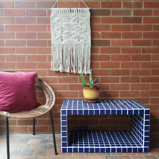 The Blue Tile Table - FERN Ceramics