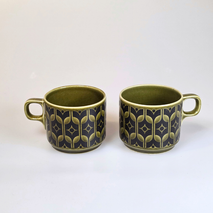 Vintage Hornsea | Heirloom Set of 2 Mugs - Lakeland Green