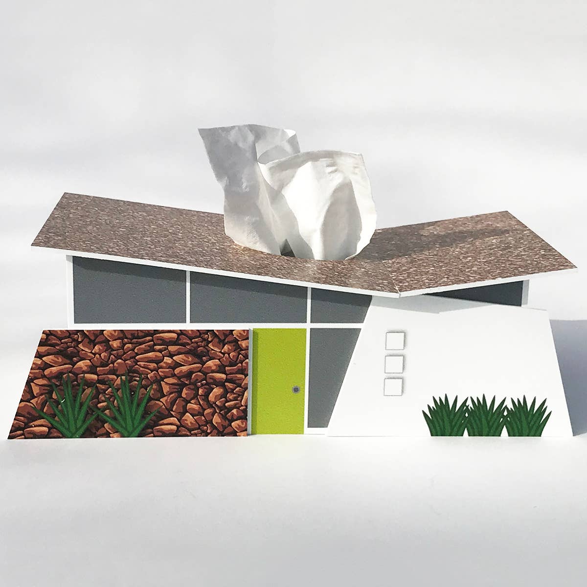 Ranch Club Estates House - Mid-Century Modern Tissue Box Cover