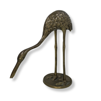 Vintage | Brass Flamingo - Standing Decorative Ornament - FAWNE