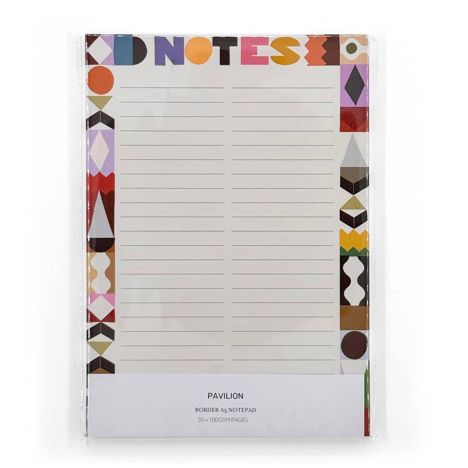 The Border | Grid Abstract Lined |A5 Notepad
