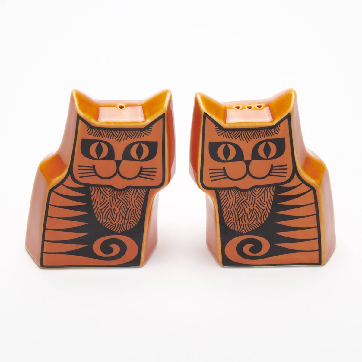 Hornsea - Salt & Pepper Set - Cat Shaped - Orange Cruet