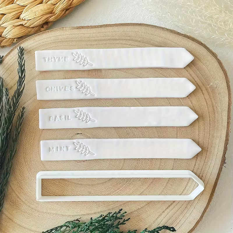 Custom Plant Stakes - DIY Polymer Clay Cutter 5pcs Set - Stick Shape