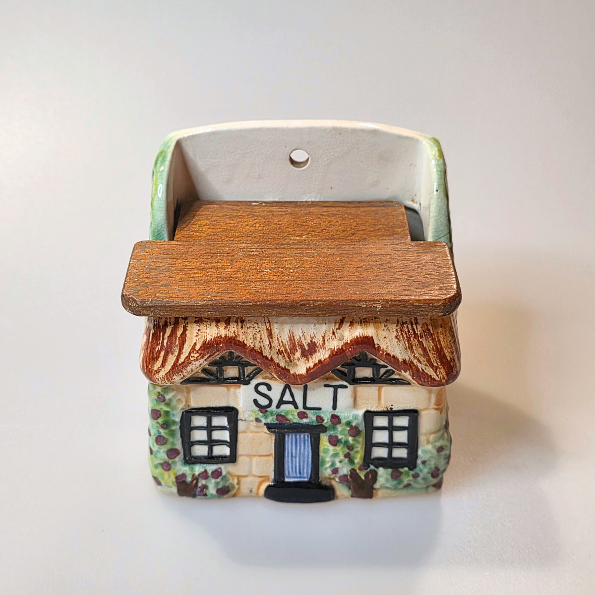 Vintage | Cottage House Shaped Salt Cellar | Japanese Wall Mounted