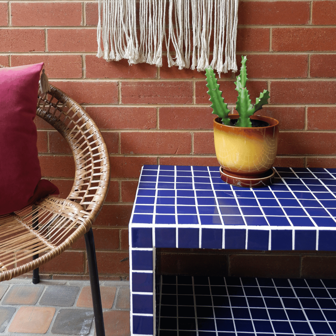 The Blue Tile Table - FERN Ceramics