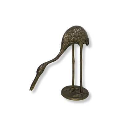 Vintage | Brass Flamingo - Standing Decorative Ornament - FAWNE
