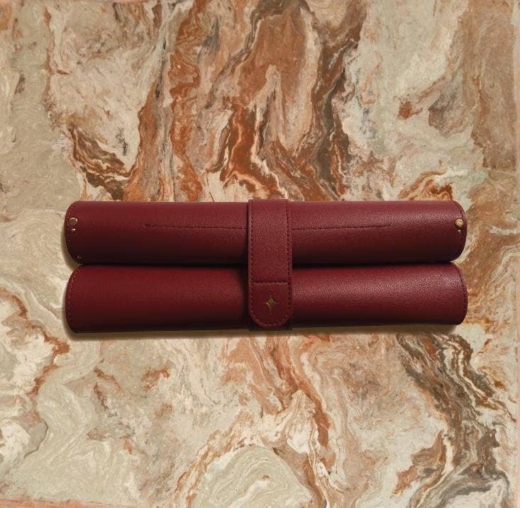 Travel Chess Set - Roll Up - Soft Premium Vegan Leather