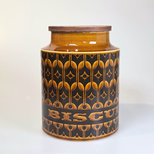 Vintage Hornsea | Large Biscuit Jar Canister - Heirloom - Autumn Brown