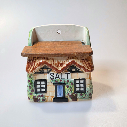 Vintage | Cottage House Shaped Salt Cellar | Japanese Wall Mounted