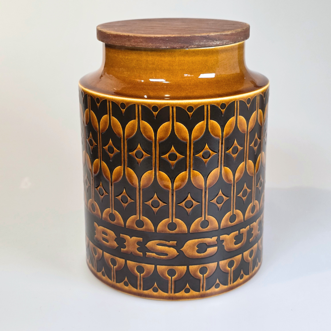 Vintage Hornsea | Large Biscuit Jar Canister - Heirloom - Autumn Brown