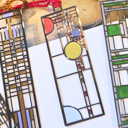 Frank Lloyd Wright | Coonley Playhouse Window | Metal Bookmark - Free Shipping