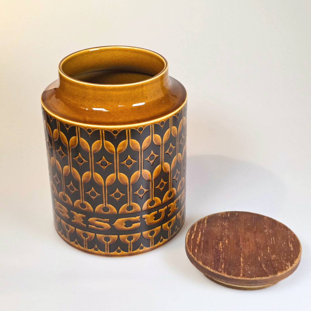 Vintage Hornsea | Large Biscuit Jar Canister - Heirloom - Autumn Brown