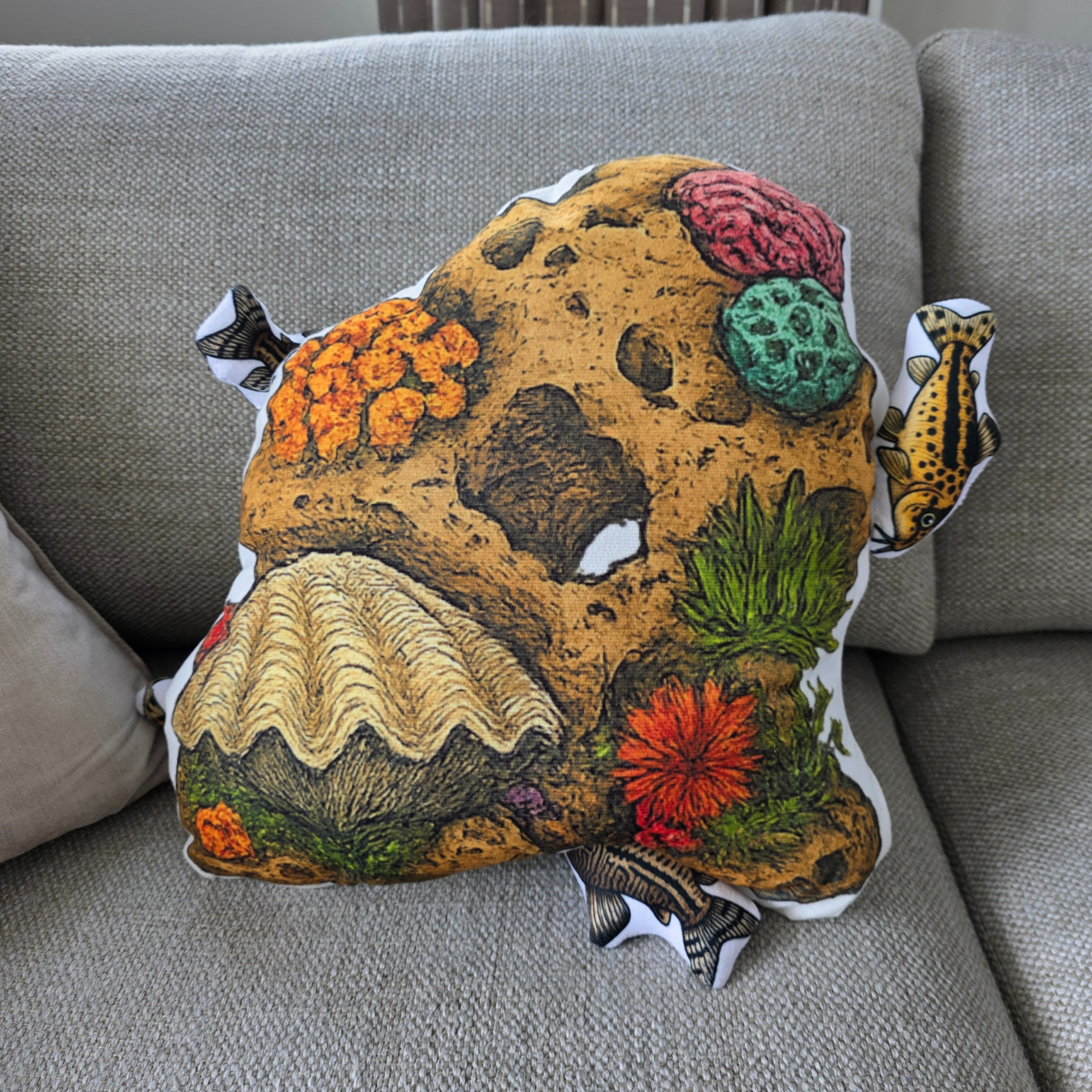 Corydora Catfish-Shaped Cushion | FAWNE Limited Edition