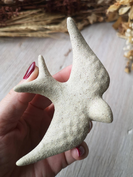 Portuguese Ceramic Swallows – Sandstone – Set of 3