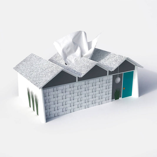Folded Plate Roof -  Mid-Century Modern - Tissue Box Cover