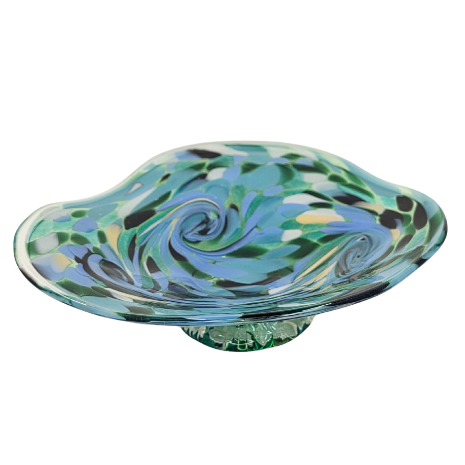 Vintage | Hand Painted - Australian Art Glass Bowl