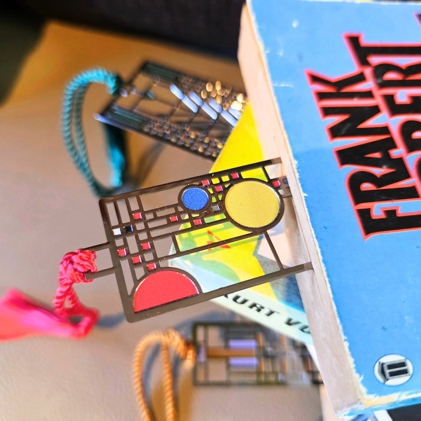 Frank Lloyd Wright | Coonley Playhouse Window | Metal Bookmark - Free Shipping