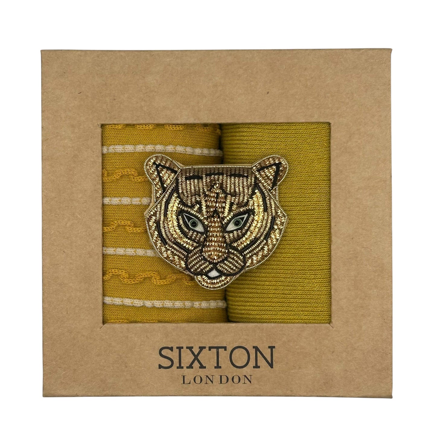 Sock box duo with Tiger Head Brooch - Sunshine Lyon & Sienna