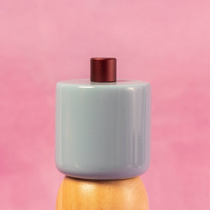 Salt and Pepper Grinder | Light Blue and Burgundy | Large