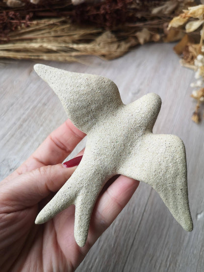 Portuguese Ceramic Swallows – Sandstone – Set of 3