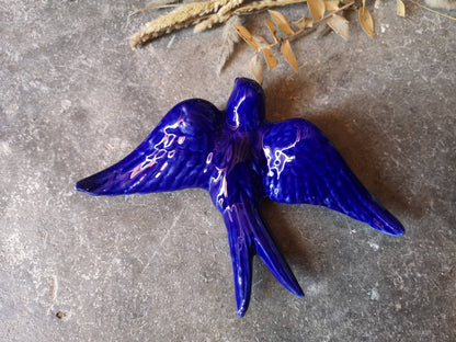 Portuguese Ceramic Swallows – Cobalt Blue – Set of 4