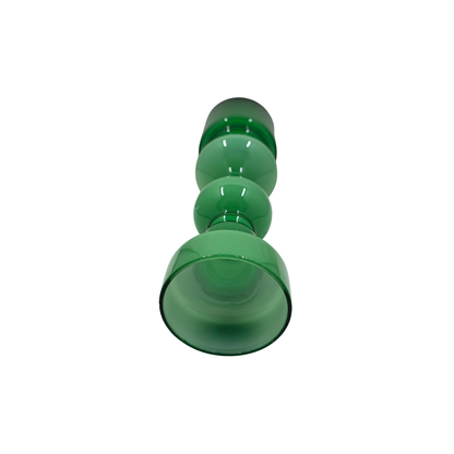 Vintage | 1960s / 1970s Cased Glass Hooped Vase - Emerald Green - FAWNE