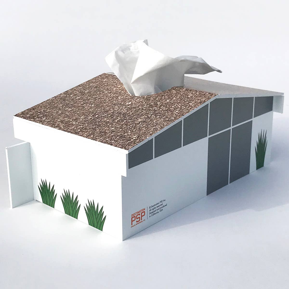 Twin Palms House - Mid-Century Modern Tissue Box Cover