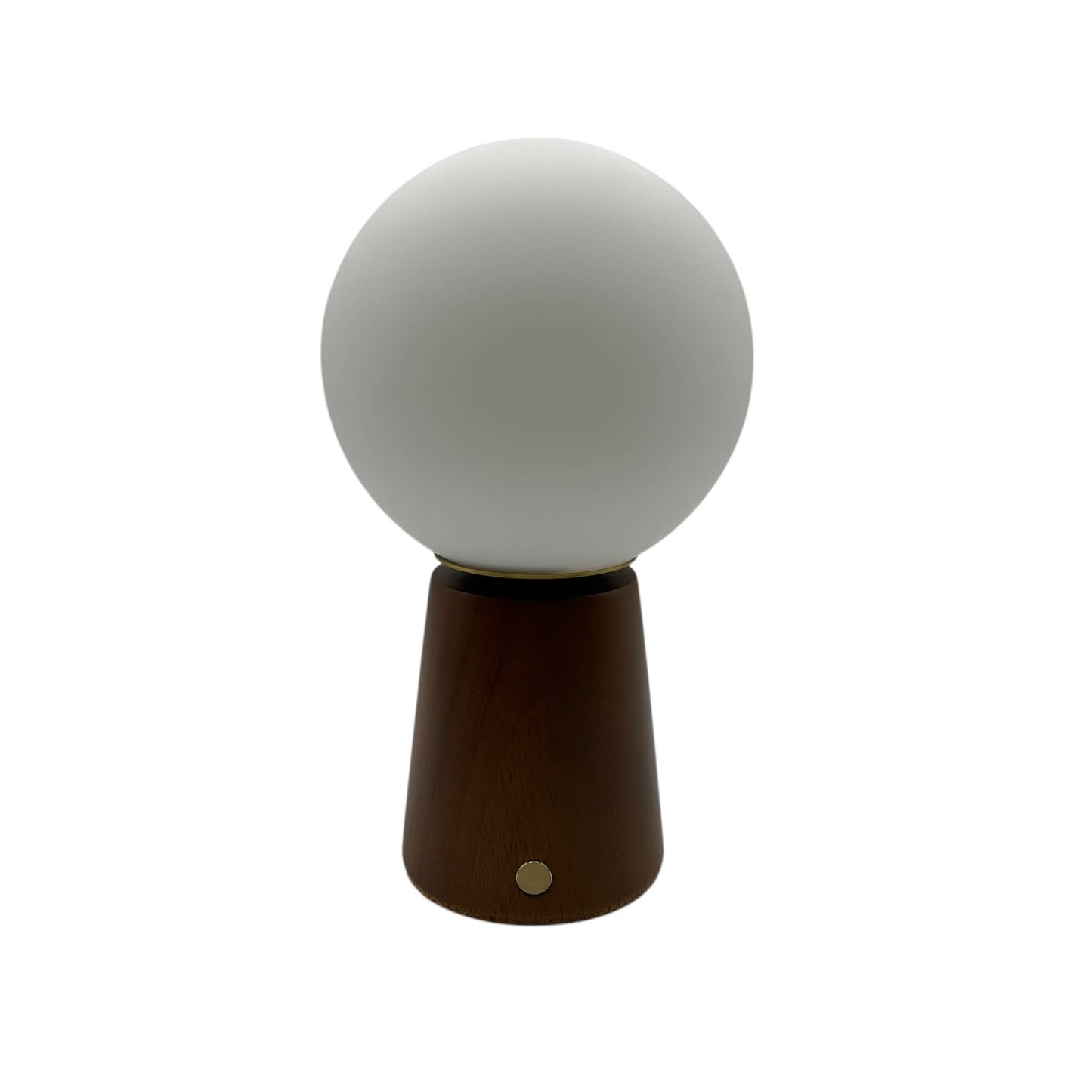 Mid-Century Globe Touch Lamp – Small - Mango Wood