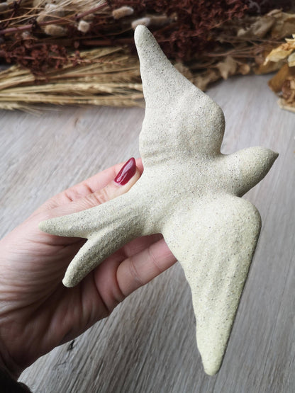 Portuguese Ceramic Swallows – Sandstone – Set of 3