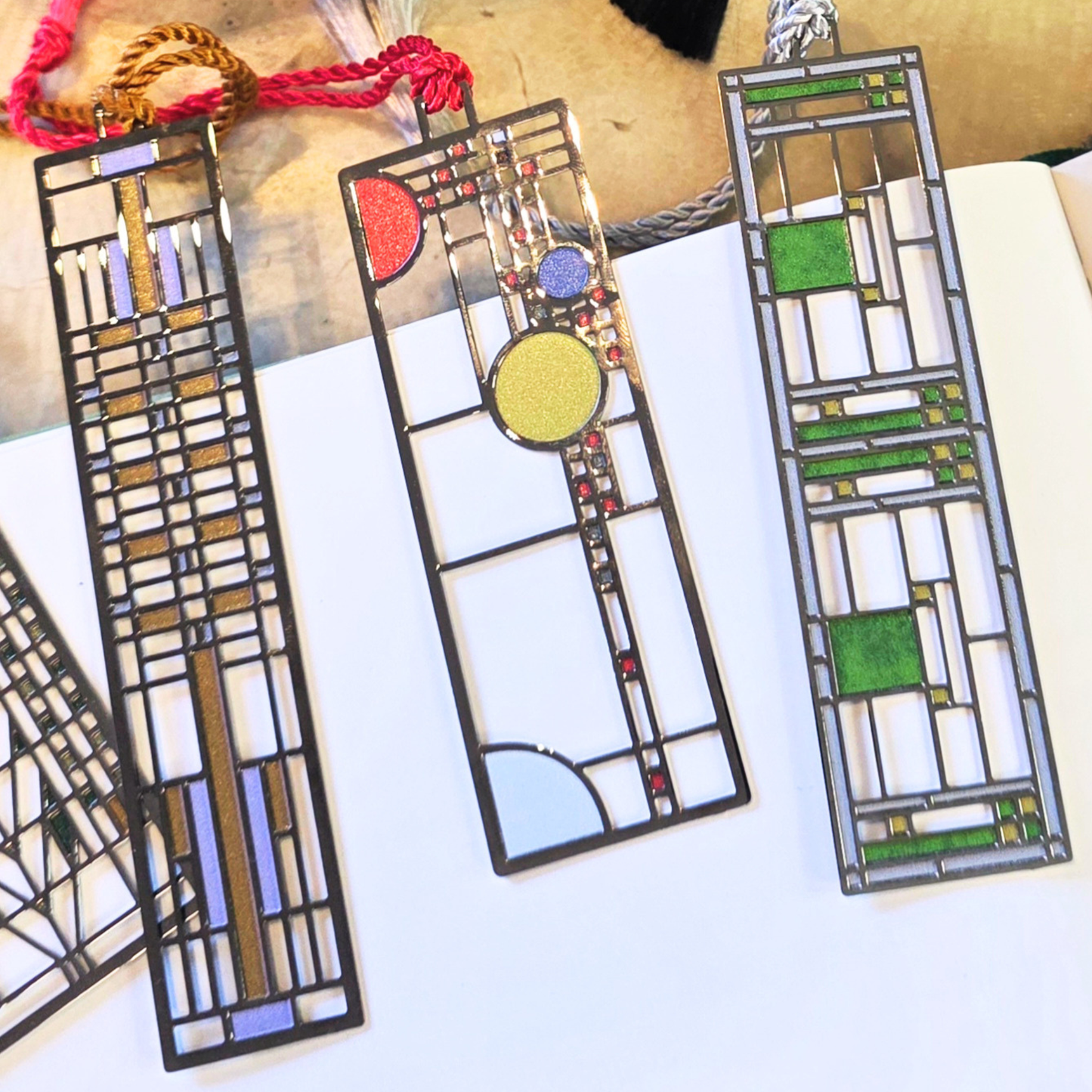 Frank Lloyd Wright | Home & Studio | Metal Bookmark - Free Shipping