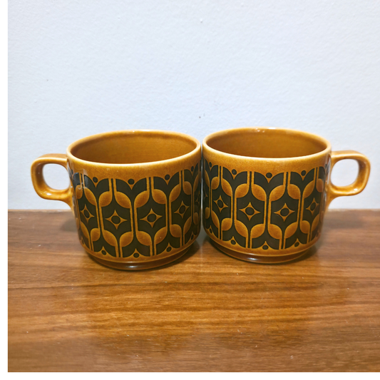 Vintage Hornsea | Heirloom Set of 2 Mugs - Autumn Brown