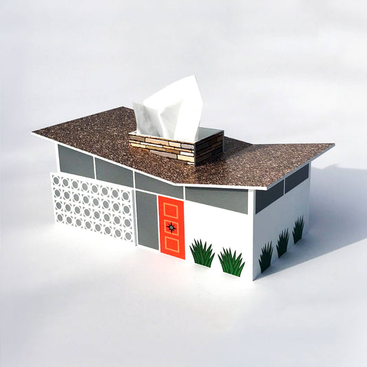 Butterfly House - Mid-Century Modern - Tissue Box Cover