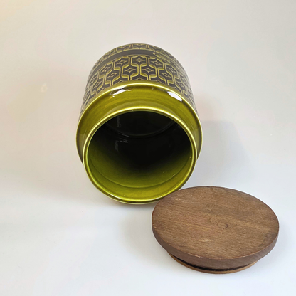 Vintage Hornsea | Medium Sugar Jar Canister - Heirloom - Lakeland Green