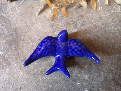 Portuguese Ceramic Swallows – Cobalt Blue – Set of 4