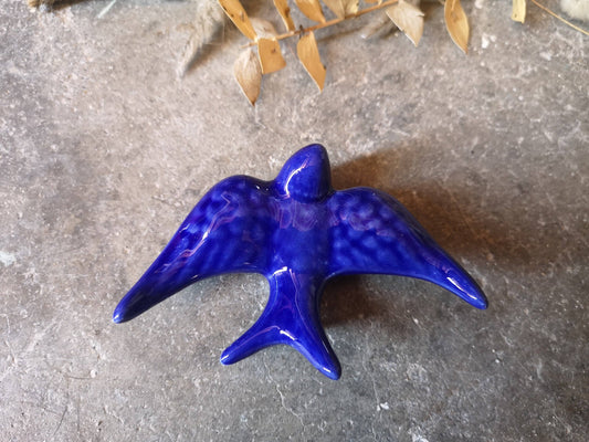 Portuguese Ceramic Swallows – Cobalt Blue – Set of 4