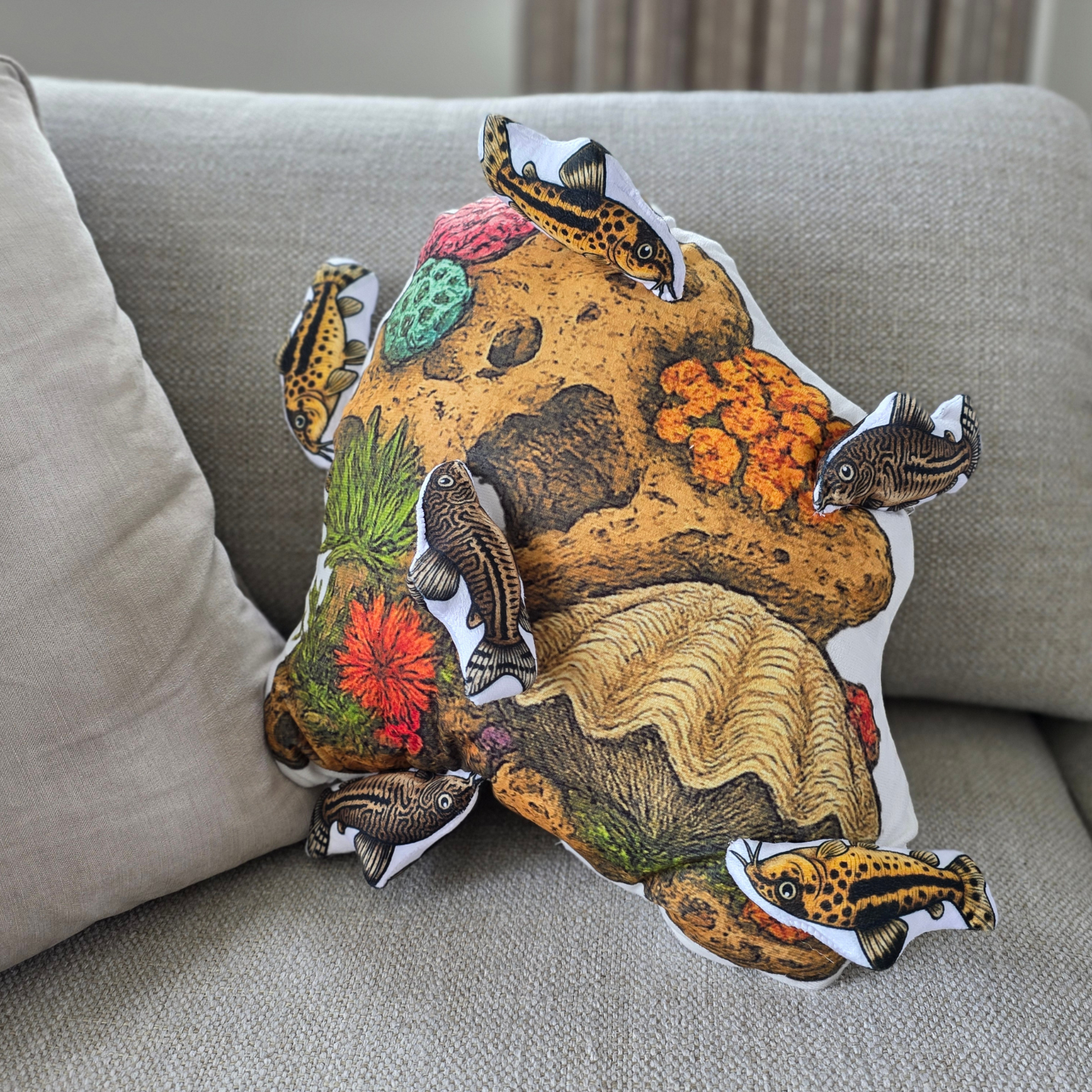 Corydora Catfish-Shaped Cushion | FAWNE Limited Edition