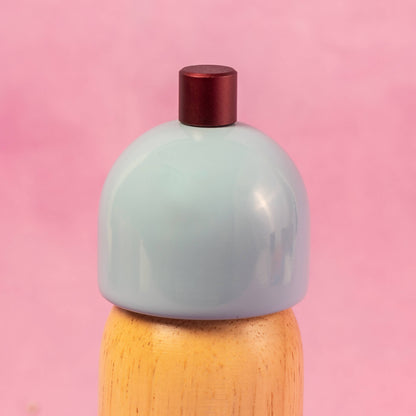 Salt and Pepper Grinder | Light Blue and Burgundy | Large