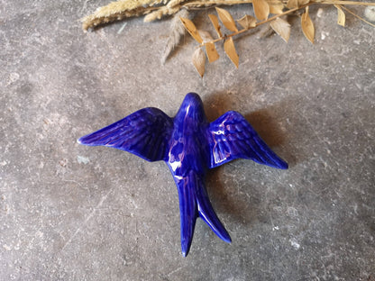 Portuguese Ceramic Swallows – Cobalt Blue – Set of 4