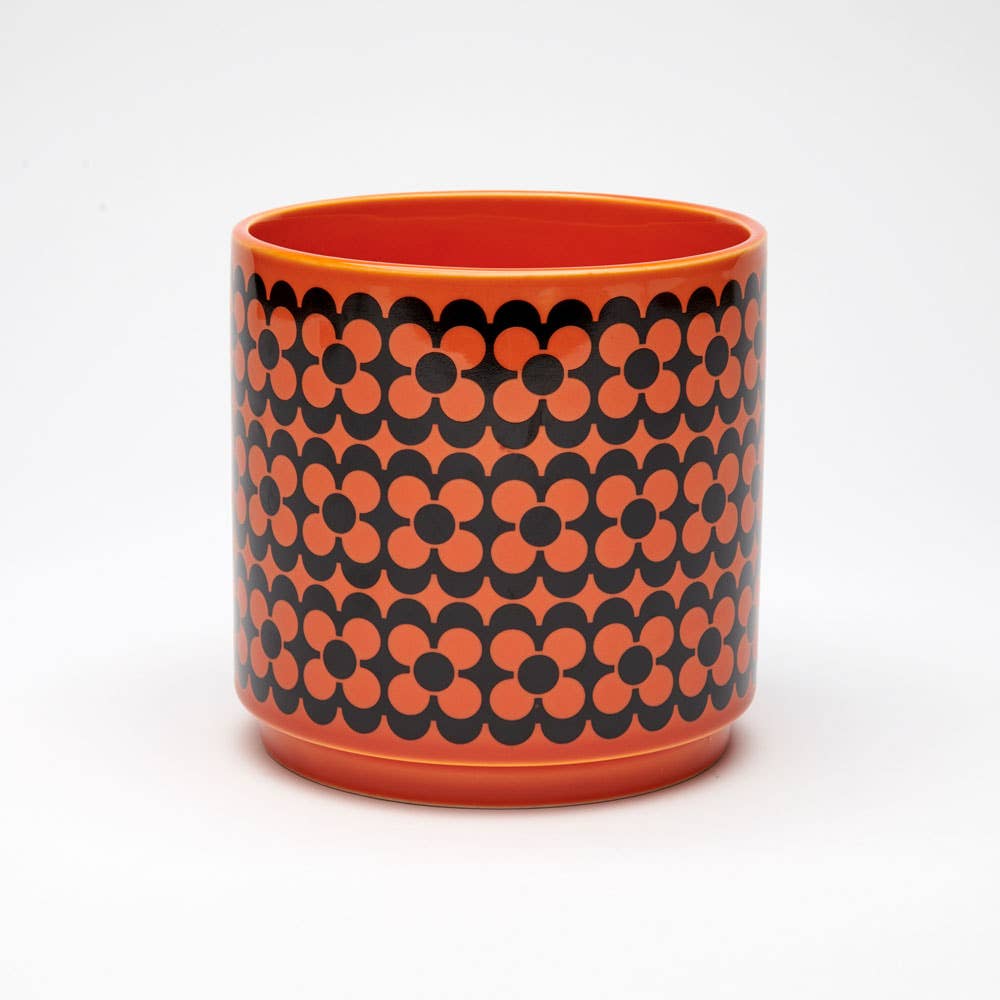 Hornsea - Red Plant Pot - Repeat Flower - Medium