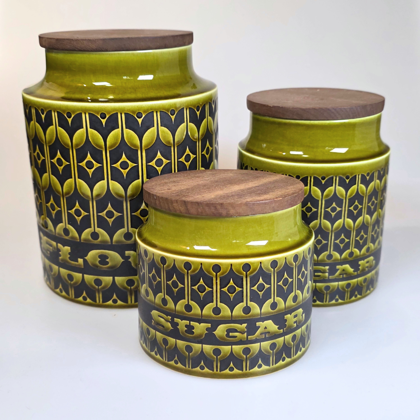 Vintage Hornsea | Large Flour Jar Canister - Heirloom - Lakeland Green