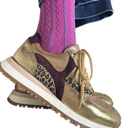 Lyon Textured Socks | Purple and Blue