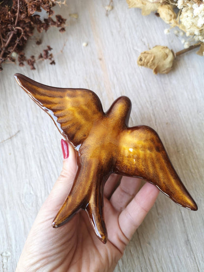 Portuguese Ceramic Swallows – Honey Mustard –  Set of 4